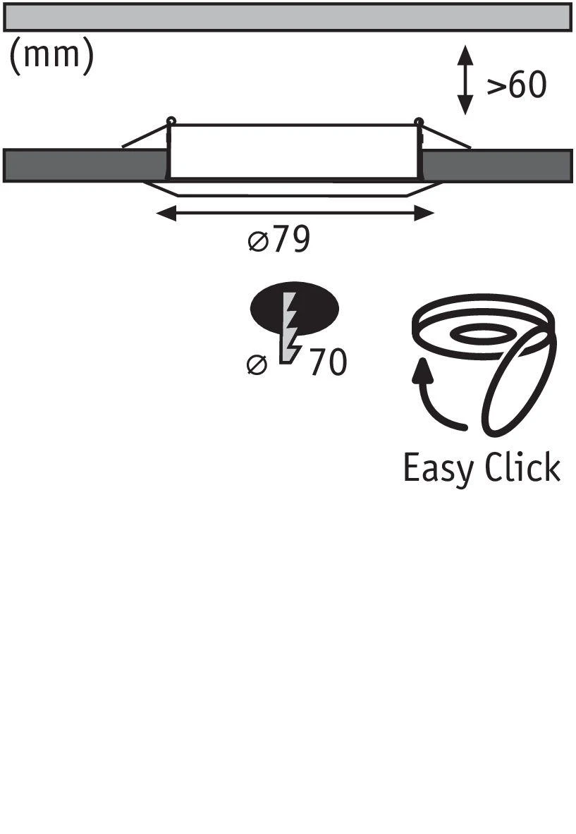 Paulmann Premium Einbauleuchte Einbauleuchte IP44 Rund 79mm GX5,3 Max. 50W 12V Dimmbar Eisen Gebürstet - Image 2