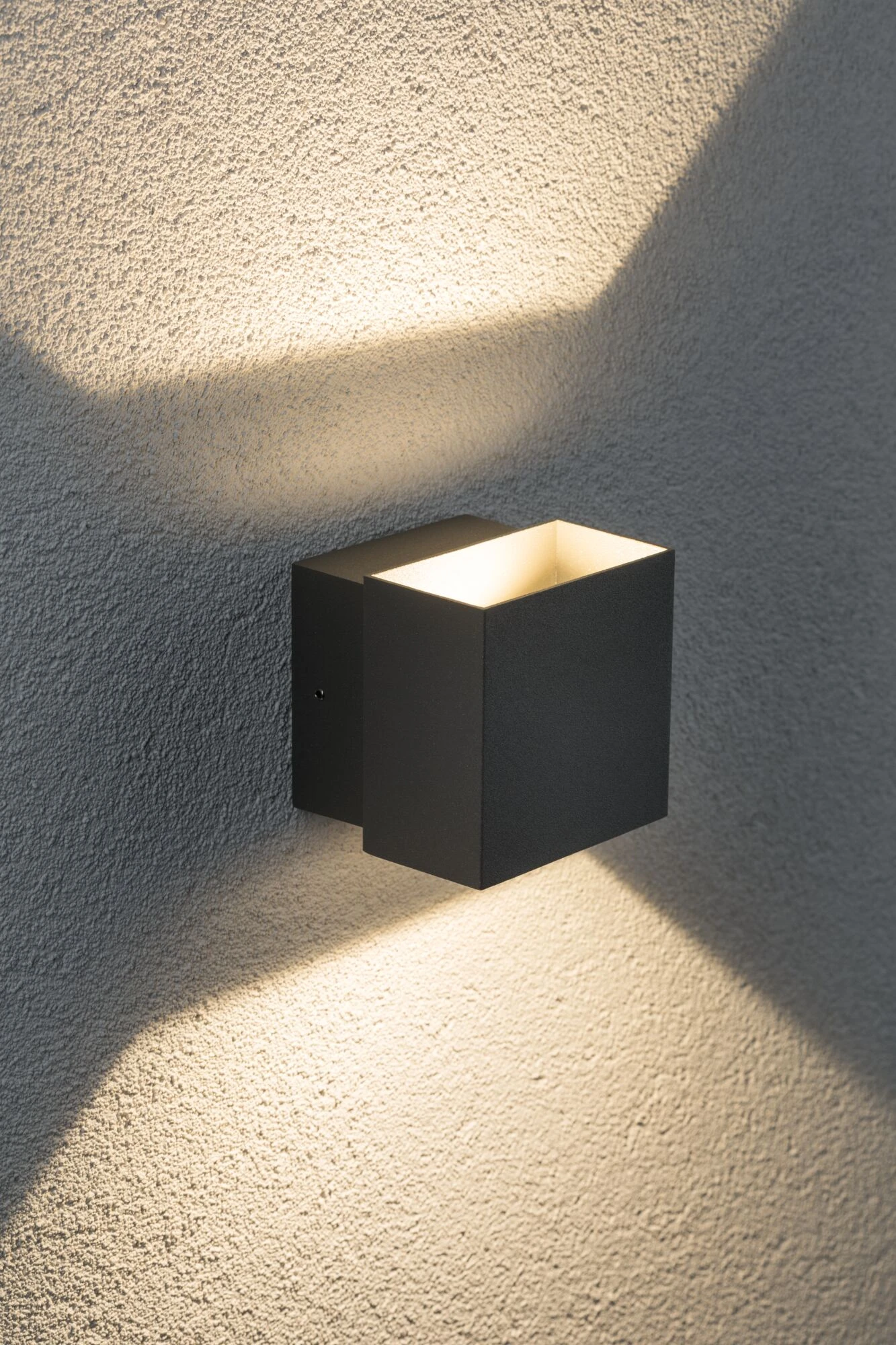 Paulmann House LED Außenwandleuchte Cybo IP65 Eckig 100x100mm 2700K 2x3,5W 355lm / 355lm 230V Grau Aluminium - Image 4