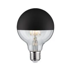 Paulmann Modern Classic Edition Standard 230V LED Globe Kopfspiegel E27 G95 600lm 6,5W 2700K Dimmbar Kopfspiegel Schwarz Matt