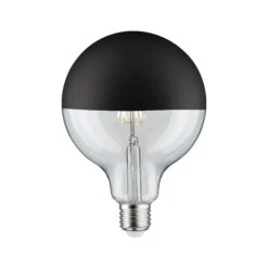 Paulmann Modern Classic Edition Standard 230V LED Globe Kopfspiegel E27 G125 600lm 6,5W 2700K Dimmbar Kopfspiegel Schwarz Matt