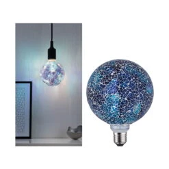 Paulmann Miracle Mosaic Edition Standard 230V LED Globe G125 E27 470lm 5W 2700K Dimmbar Blau