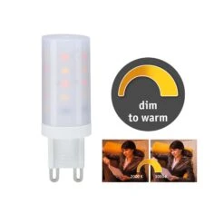 Paulmann Standard 230V LED Stiftsockel 1er-Pack 270lm 4W Dim To Warm Dimmbar Klar