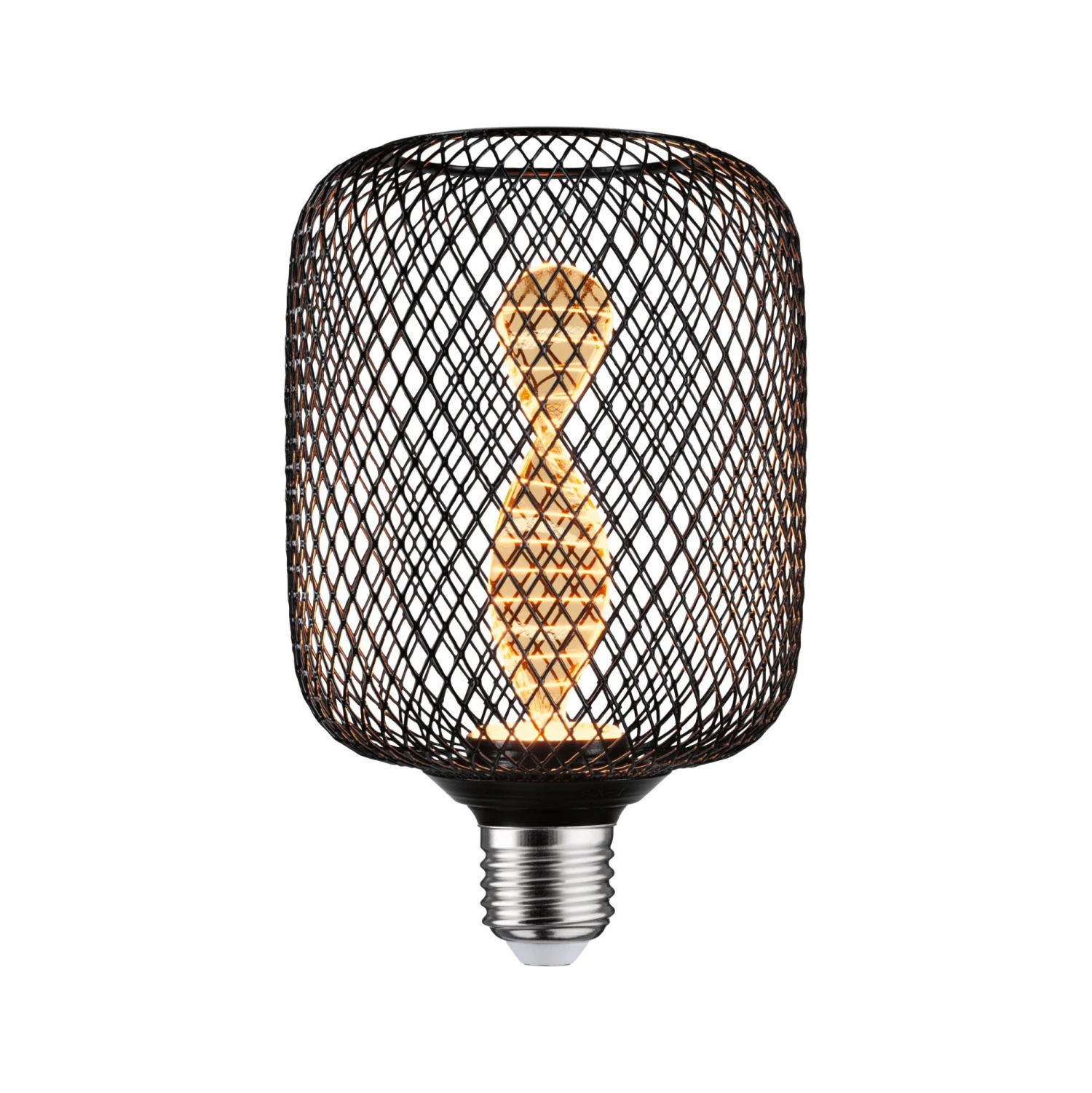 Paulmann Metallic Glow Standard 230V LED Leuchtmittel Zyl Helix 110lm 3,5W 1800K Schwarz