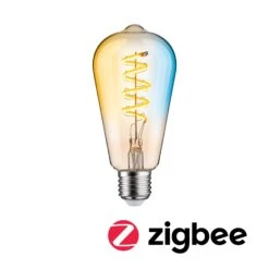 Paulmann Filament 230V Smart Home Zigbee 3.0 LED Kolben ST64 E27 600lm 7,5W Tunable White Dimmbar Gold