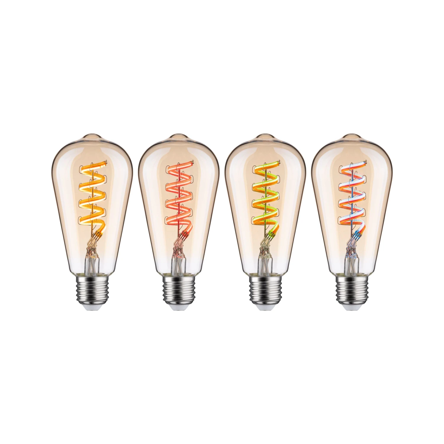 Paulmann Filament 230V Smart Home Zigbee 3.0 LED Kolben ST64 E27 3x470lm 3x6,3W RGBW+ Dimmbar Gold – Bild 6