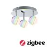 Paulmann LED Spotlight Smart Home Zigbee 3.0 Iro RGBW 3x480lm 230V 3x7W Dimmbar Chrom