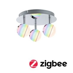 Paulmann LED Spotlight Smart Home Zigbee 3.0 Iro RGBW 3x480lm 230V 3x7W Dimmbar Chrom