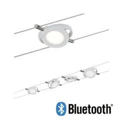 Paulmann LED Seilsystem Smart Home Bluetooth RoundMac Basisset 4x200lm 4x4W Tunable White Dimmbar 230/12V Weiß Matt