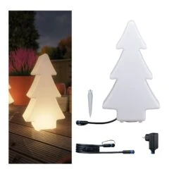 Paulmann Plug & Shine Bundle LED Lichtobjekt Tree Inkl. 2m-Kabel Und Trafo IP67 3000K 2,8W Weiß