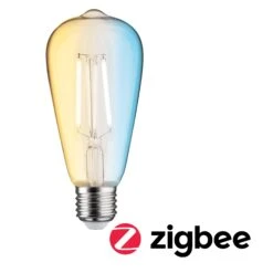 Paulmann Smart Home Zigbee Filament 230V LED Kolben E27 806lm 7W Tunable White Dimmbar Klar