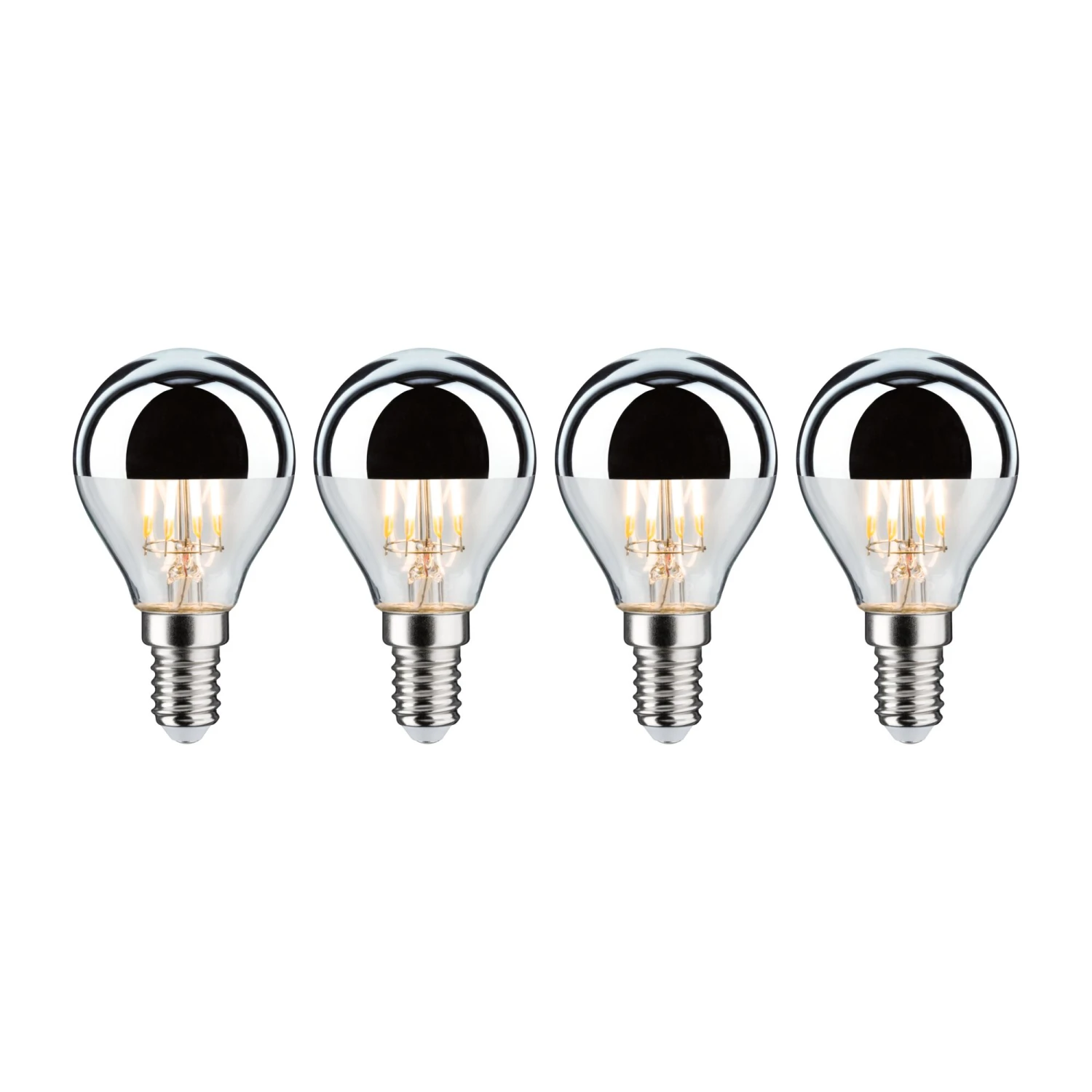 Paulmann Modern Classic Edition Bundle LED Tropfen Kopfspiegel E14 230V 4x440lm 4x4,8W 2700K Dimmbar Kopfspiegel Silber
