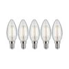 Paulmann Filament Bundle LED Kerze E14 230V 5x250lm 5x2,6W 2700K Klar