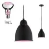 Paulmann Neordic Bundle Pendelleuchte Hilla + LED Reflektor E27 Schwarz Dimmbar Metall / 230V 200lm 6,5W 1300K
