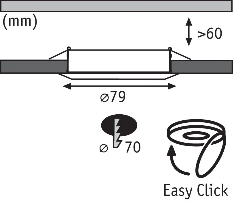 Paulmann Premium Einbauleuchte Einbauleuchte IP44 Rund 79mm GU5,3 Max. 50W 12V Dimmbar Chrom - Image 2