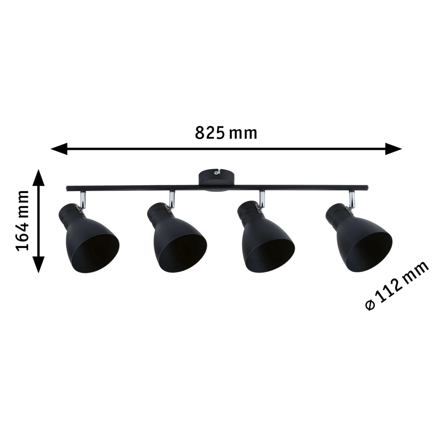 Paulmann Spotlight Davy E27 230V Max. 4x20W Dimmbar Schwarz - Image 2