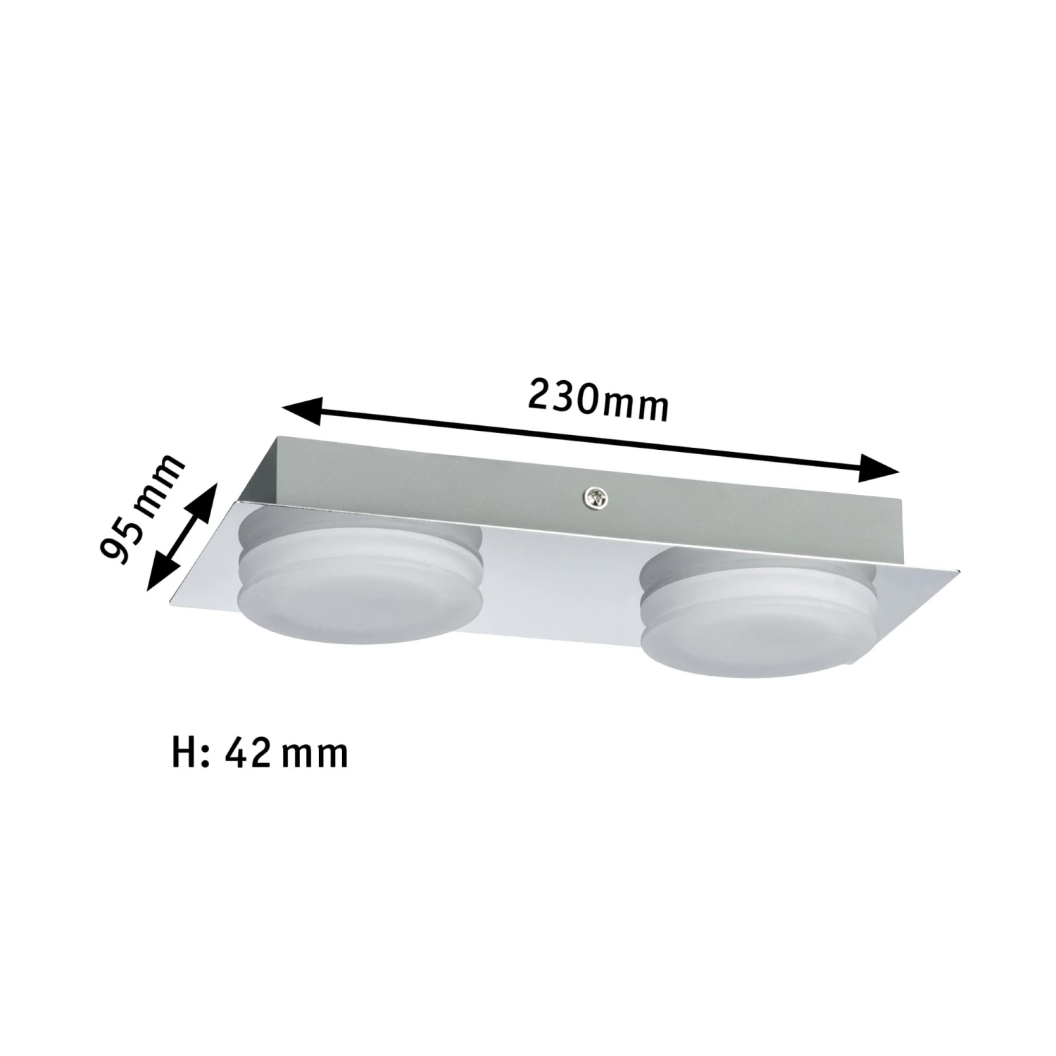 Paulmann LED Wandleuchte Doradus 3000K 2x254lm 230V 2x4,7W Chrom - Image 2
