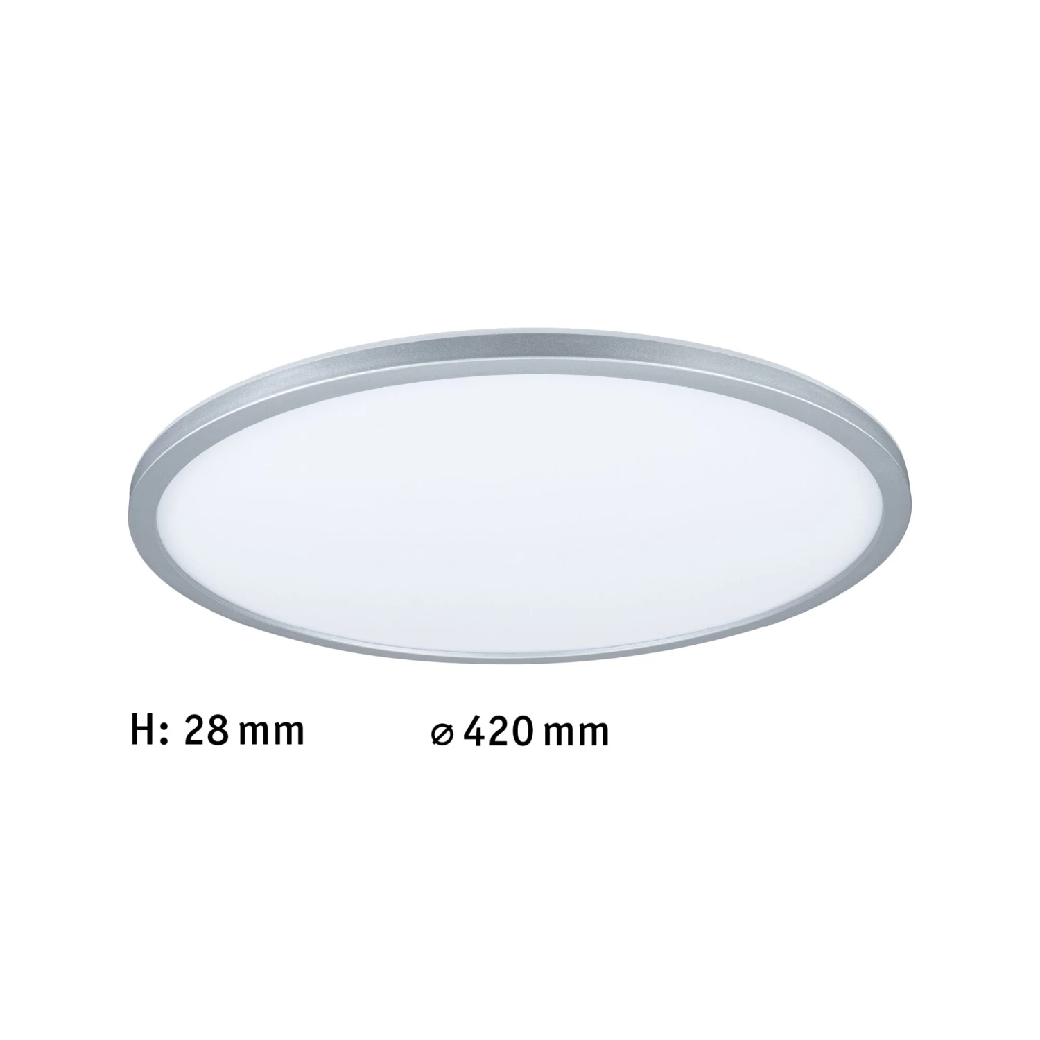 Paulmann LED Panel 3-Step-Dim Atria Shine Backlight Rund 420mm 22W 2300lm 4000K Chrom Matt Dimmbar - Image 2