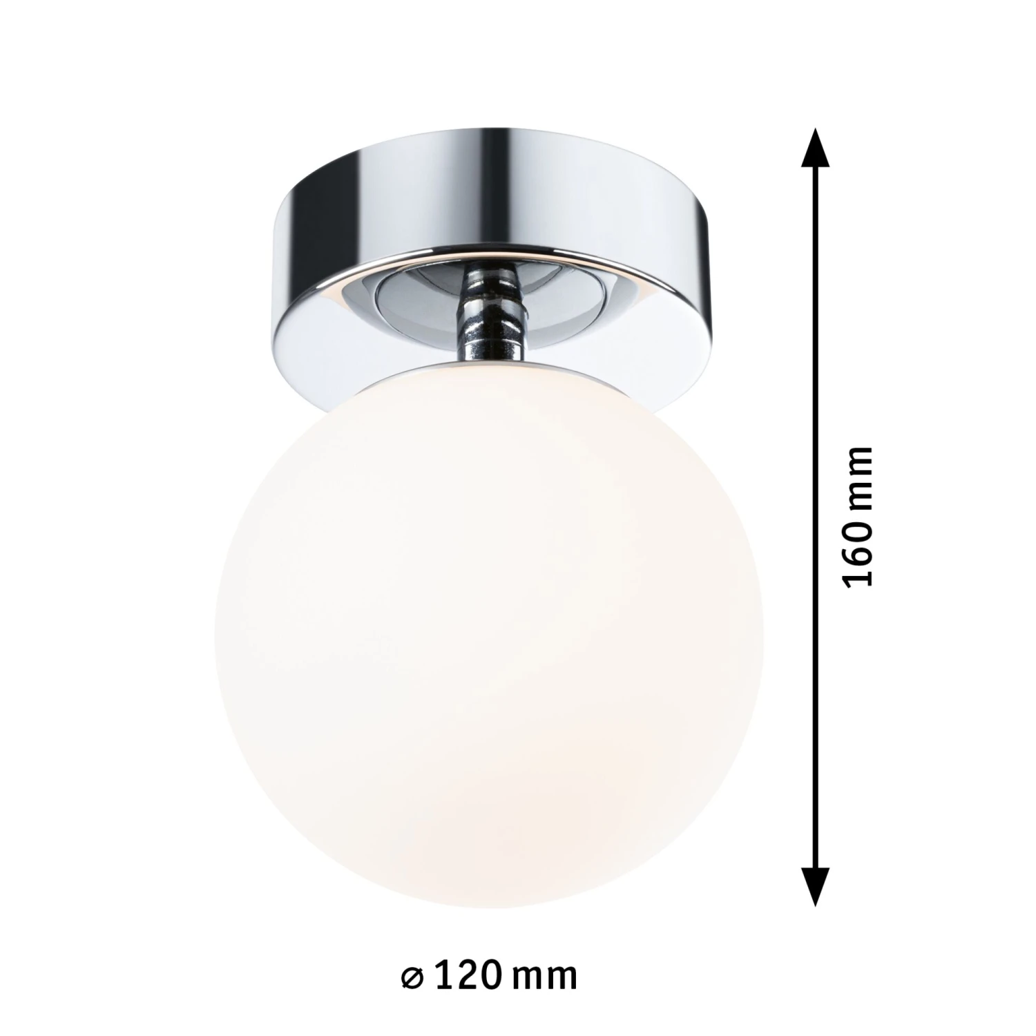 Paulmann Selection Bathroom LED Deckenleuchte Gove IP44 3000K 400lm 230V 5W Chrom/Satin - Image 2