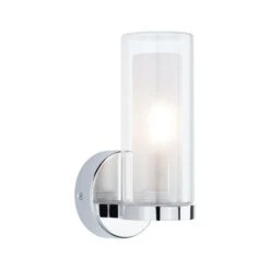 Paulmann Selection Bathroom Wandleuchte Luena IP44 E14 230V Max. 20W Dimmbar Chrom/Glas