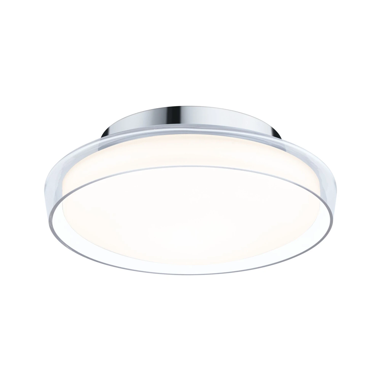Paulmann Selection Bathroom LED Deckenleuchte Luena IP44 3000K 600lm 230V 11,5W Glas/Chrom