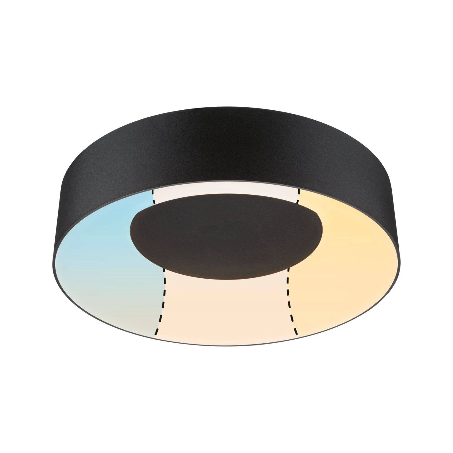 Paulmann LED Deckenleuchte Casca IP44 White Switch 1500lm 230V 16W Schwarz Matt - Image 2