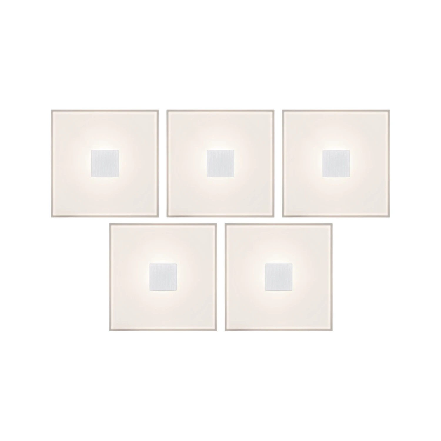 Paulmann LumiTiles LED Fliesen Square 5er-Set IP44 100x10mm 5x20lm 230/12V 5x0,8W 2700K Weiß Kunststoff/Aluminium – Bild 2