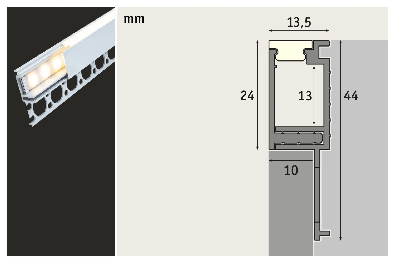 Paulmann LumiTiles LED Strip Einbauprofil Top 2m Alu Eloxiert/Satin - Image 3