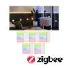 Paulmann LumiTiles LED Fliesen Smart Home Zigbee 3.0 Square 5er-Set IP44 100x10mm 5x12lm 230/12V 5x0,8W Dimmbar RGBW+ Weiß Kunststoff/Aluminium