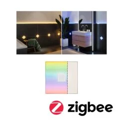 Paulmann LumiTiles LED Fliesen Square Einzelfliese IP44 100x10mm 12lm 12V 0,8W Dimmbar RGBW+ Weiß Kunststoff/Aluminium