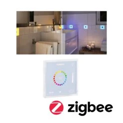 Paulmann LumiTiles Zubehör Smart Home Zigbee 3.0 Square Touch Modul IP44 100x10mm RGBW+ Weiß Kunststoff/Aluminium