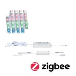 Paulmann MaxLED 500 LED Strip Smart Home Zigbee 3.0 RGBW Beschichtet Basisset 1,5m IP44 13,5W 600lm 60LEDs/m RGBW+ 36VA