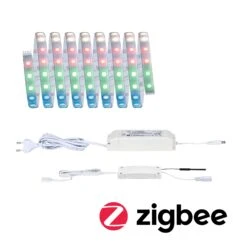 Paulmann MaxLED 500 LED Strip Smart Home Zigbee 3.0 RGBW Beschichtet Basisset 3m IP44 27W 1200lm 60LEDs/m RGBW+ 60VA