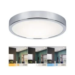 Paulmann LED Panel Aviar IP44 Rund 300mm 18W 1800lm White Switch Chrom