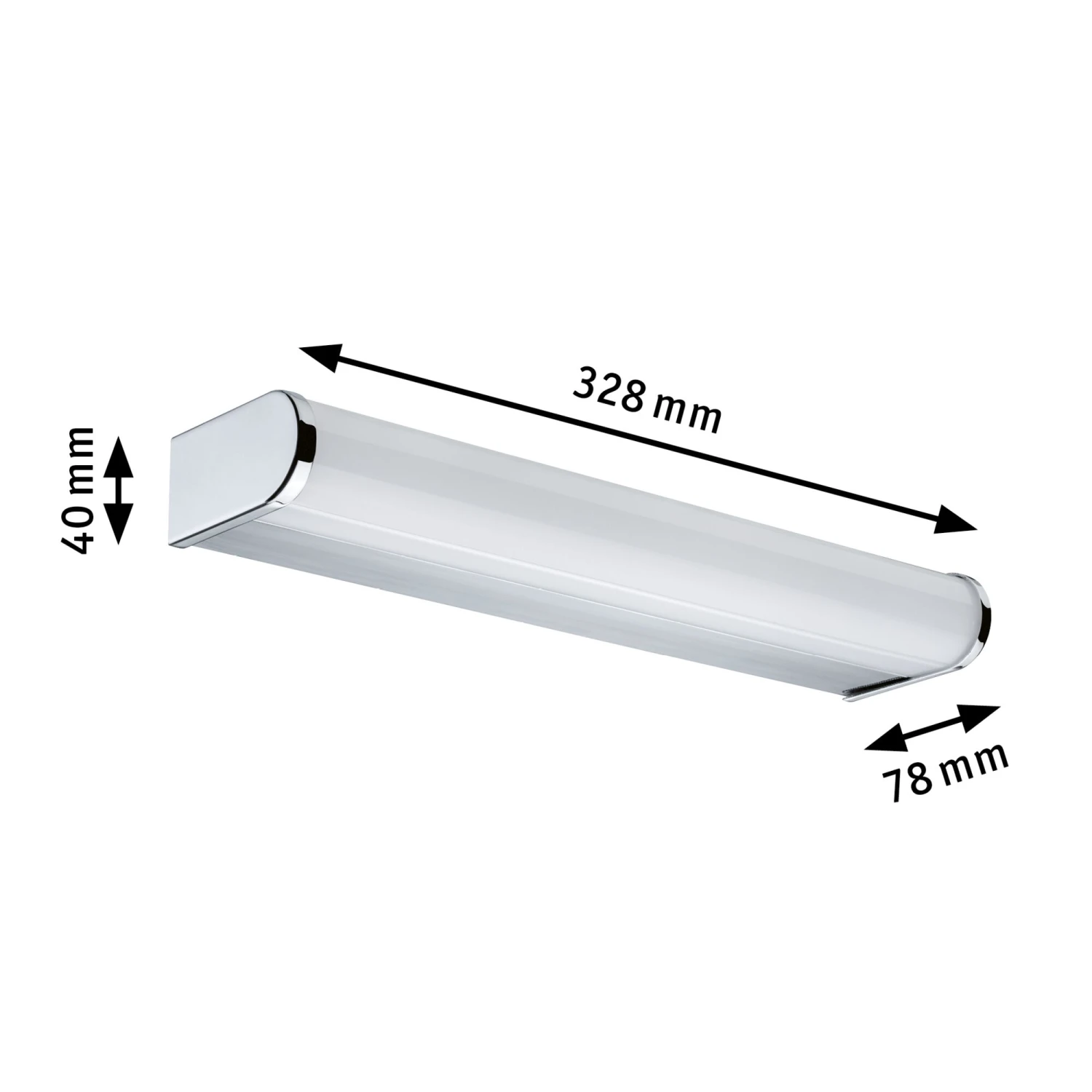 Paulmann LED Wandleuchte Arneb IP44 White Switch 700lm 230V 6,5W Chrom - Image 3