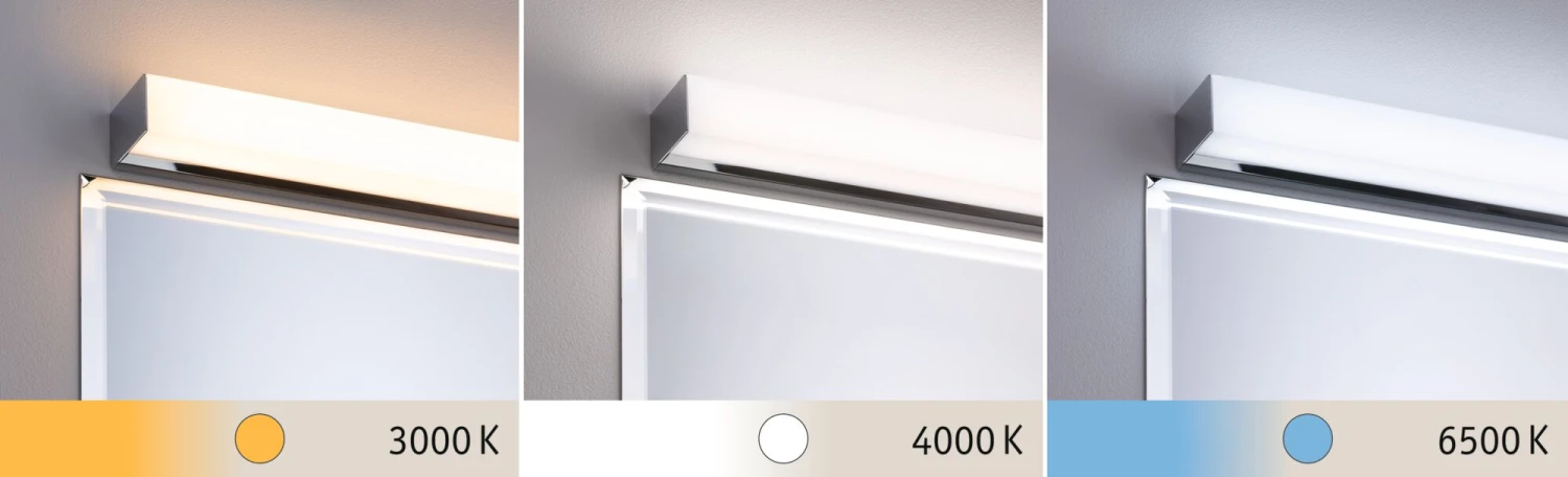Paulmann LED Spiegelleuchte Tova IP44 Tunable White 800lm 230V 8,7W Dimmbar Chrom/Weiß - Image 4