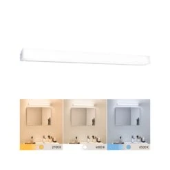 Paulmann LED Spiegelleuchte Luno IP44 White Switch 770lm 230V 8W Alu