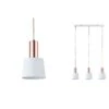 Paulmann Neordic Pendelleuchte Haldar E14 Max. 3x20W Weiß/Kupfer Matt Dimmbar Metall