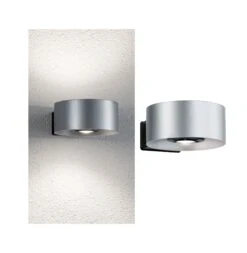 Paulmann LED Außenwandleuchte Cone IP44 Rund 110mm 4000K 2x6W 2x230lm 230V Silber/Anthrazit Aluminium/Acryl