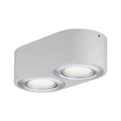 Paulmann LED Deckenleuchte 3-Step-Dim Argun 3000K 2x280lm 230V 2x4,8W Dimmbar Weiß/Alu Gebürstet