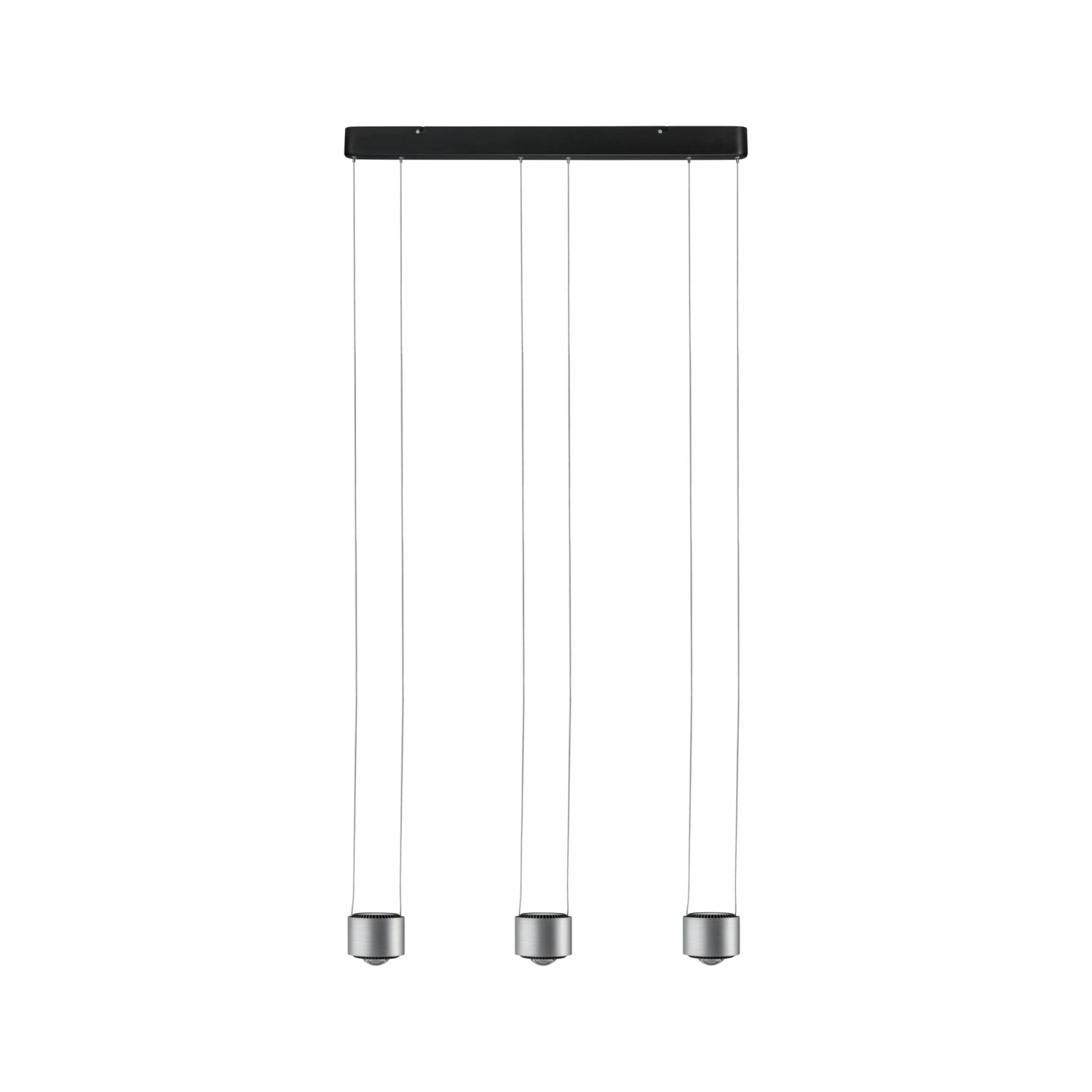 Paulmann LED Pendelleuchte Aldan 2700K 450lm / 450lm 3x4,8 / 3x4,4W Schwarz/Alu Gebürstet Dimmbar - Image 8