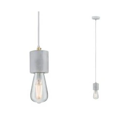 Paulmann Neordic Pendelleuchte Nordin E27 Max. 60W Weiß/Marmor/Gold Matt Dimmbar Marmor