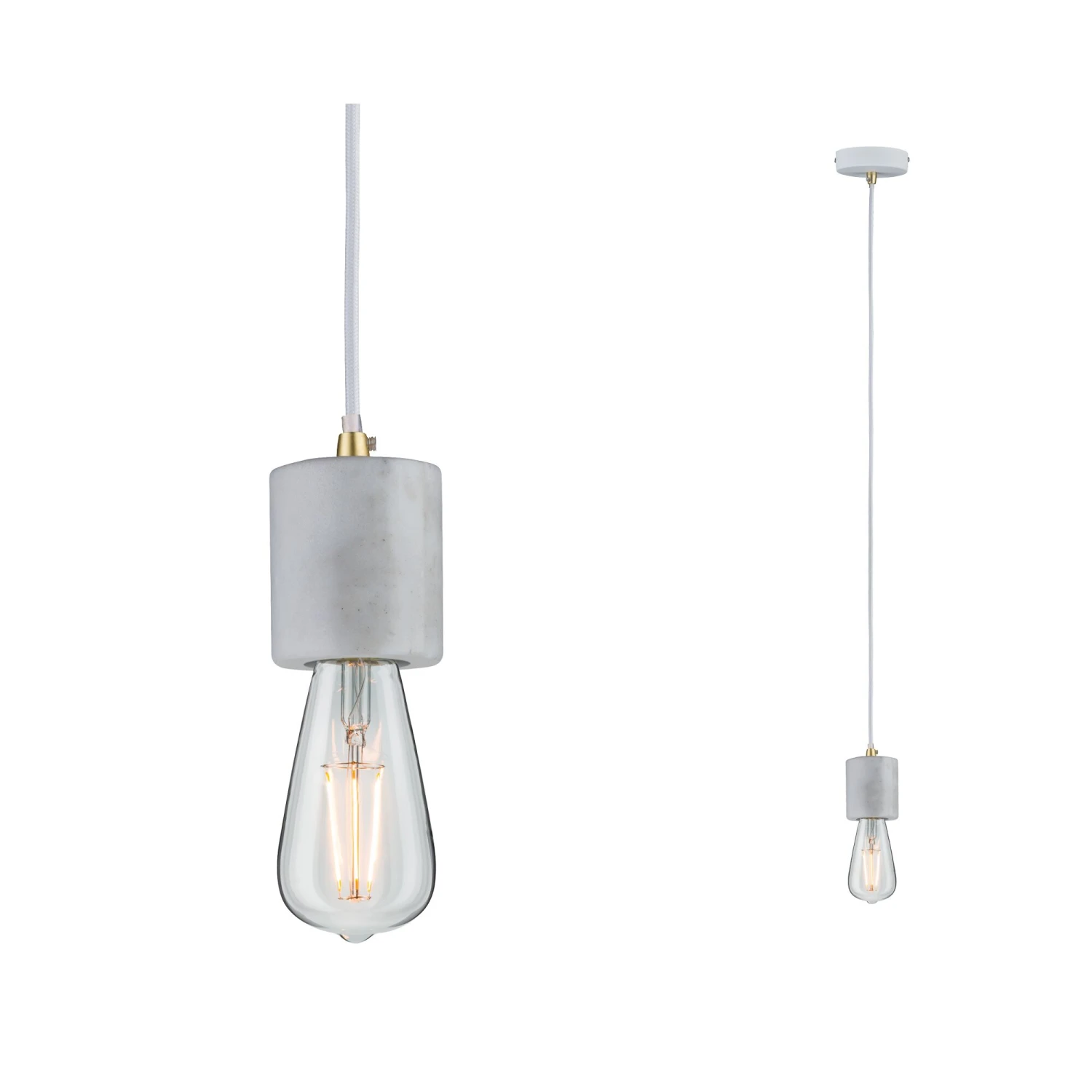 Paulmann Neordic Pendelleuchte Nordin E27 Max. 60W Weiß/Marmor/Gold Matt Dimmbar Marmor