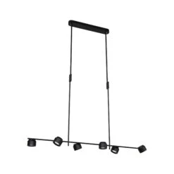 Paulmann LED Pendelleuchte 3-Step-Dim Puric Pane Effect 6x6,5 / 1x4,5W Schwarz