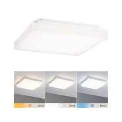 Paulmann LED Panel Cela IP44 Eckig 280x280mm 15,5W 1650lm White Switch Weiß Matt