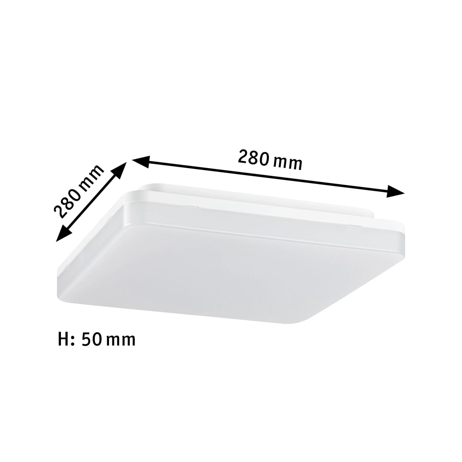 Paulmann LED Panel Cela IP44 Eckig 280x280mm 15,5W 1650lm White Switch Weiß Matt - Image 3