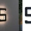 Paulmann Solar LED Hausnummernleuchte LED Hausnummernleuchte Inkl. Wechselbarer Akku Nummer 5 Inkl. Wechselbarer Akku IP44 3000K 6lm Schwarz