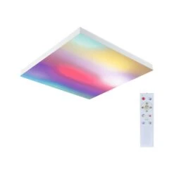 Paulmann LED Panel Velora Rainbow DynamicRGBW Eckig 450x450mm 19W 1690lm 3000 - 6500K Weiß Dimmbar