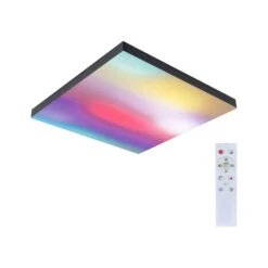 Paulmann LED Panel Velora Rainbow DynamicRGBW Eckig 450x450mm 19W 1690lm 3000 - 6500K Schwarz Dimmbar