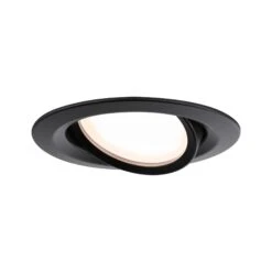 Paulmann LED Einbauleuchte Nova Plus Coin Einzelleuchte Schwenkbar IP65 Rund 93mm 30° Coin 6W 470lm 230V Dimmbar 2700K Schwarz Matt
