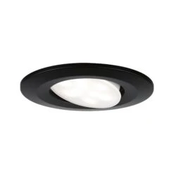Paulmann LED Einbauleuchte Calla Schwenkbar IP65 Rund 90mm 30° 6W 500lm 230V 4000K Schwarz Matt